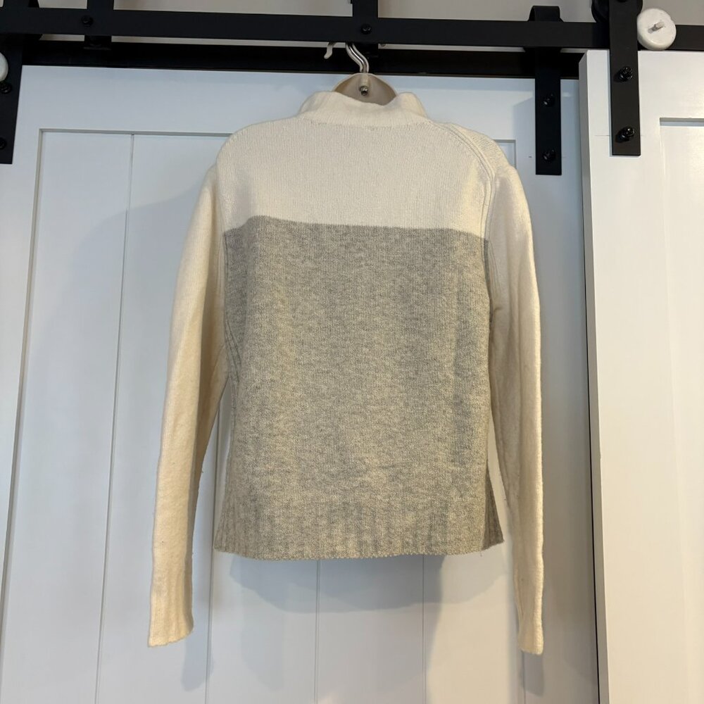 J. Crew colorblock mock turtle neck sweater, size M, very gently worn - Picture 2 of 4